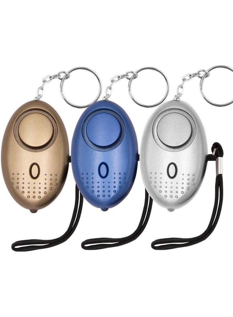 3 Pack Personal Security Alarm Keychain with  Lights, Emergency Safety Alarm for Women, Men, Children, Elderly ﻿ - Image 1